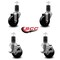 Service Caster 3-1/2'' Phenolic Wheel Swivel 1-5/8'' Expanding Stem Caster Set 2 Brakes, 4PK SCC-EX20S3514-PHR-2-TLB-2-158 - alternate 4